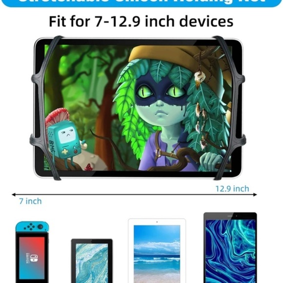 Universal Car Headrest Tablet Holder - Adjustable Mount‎ for Kids Tablets - Picture 2 of 8